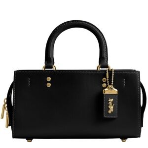 Rare NWT Coach Rogue 26 Black Glovetanned with Brass Hardware